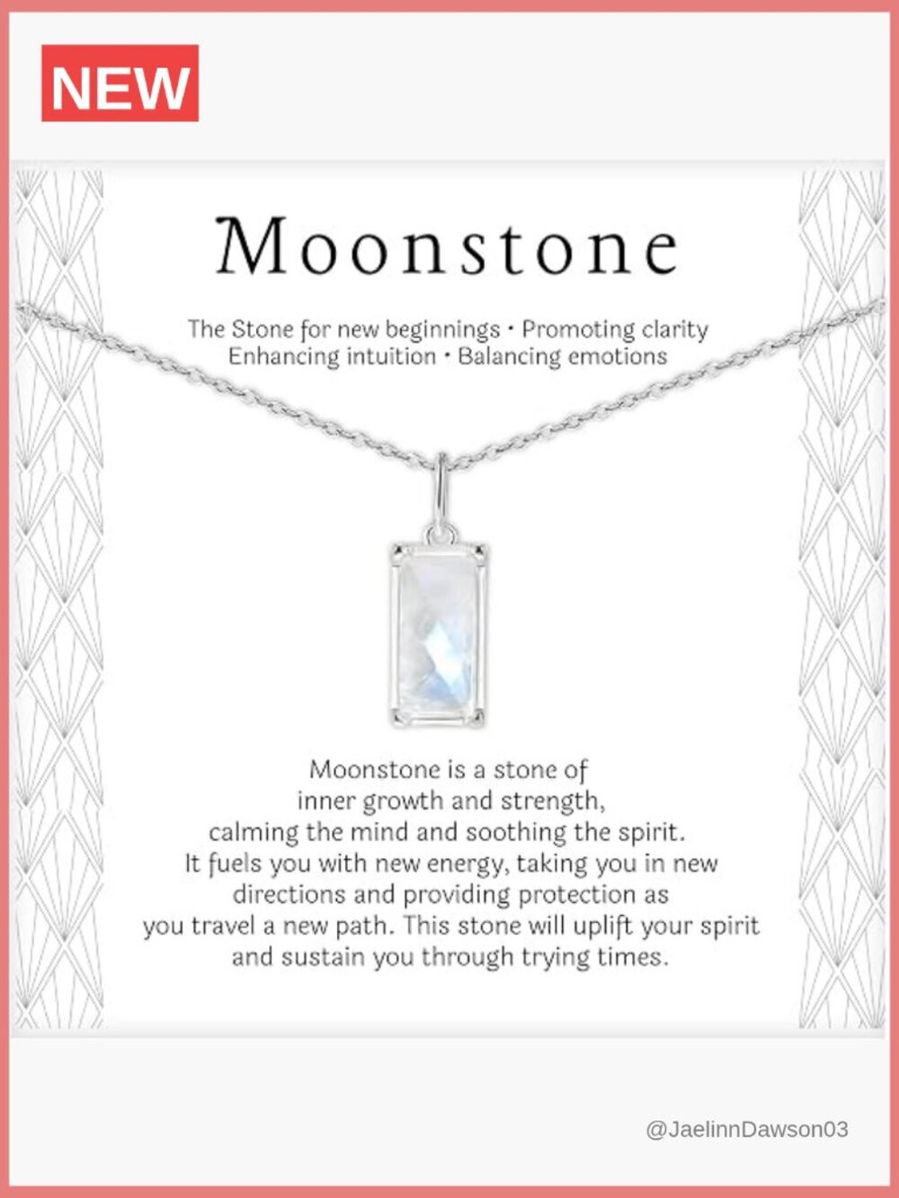 Sterling Silver Rainbow Moonstone Pendant Necklace